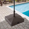 Casafield 131lb Capacity Fillable Mobile Umbrella Base, Heavy Duty Parasol