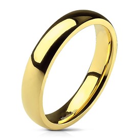 Marimor Jewelry 3mm - 8mm Wide 14K Gold Plated Classic Comfort Fit Wedding Ring Band Width 04 mm Size 10