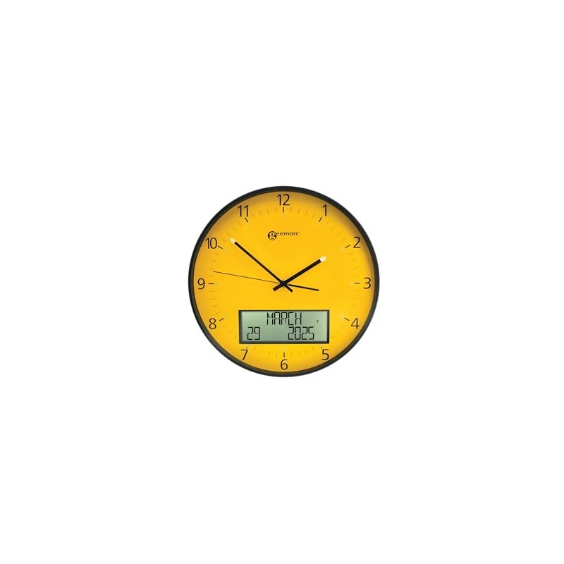 Geemarc Large Analogue Clock with Full Date and Time on