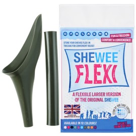 SHEWEE Flexi Female Urinal - Made in the UK – Flexible, Reusable, Portable & Recyclable Urination Device. Festival, Camping, Car, Hiking Essentials for Women. Stand to Pee Device W/Extension Pipe