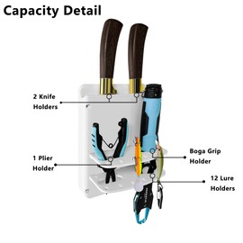 SUNOOM White Boat Knife Holder,Marine Plier Holder and Lure Holder