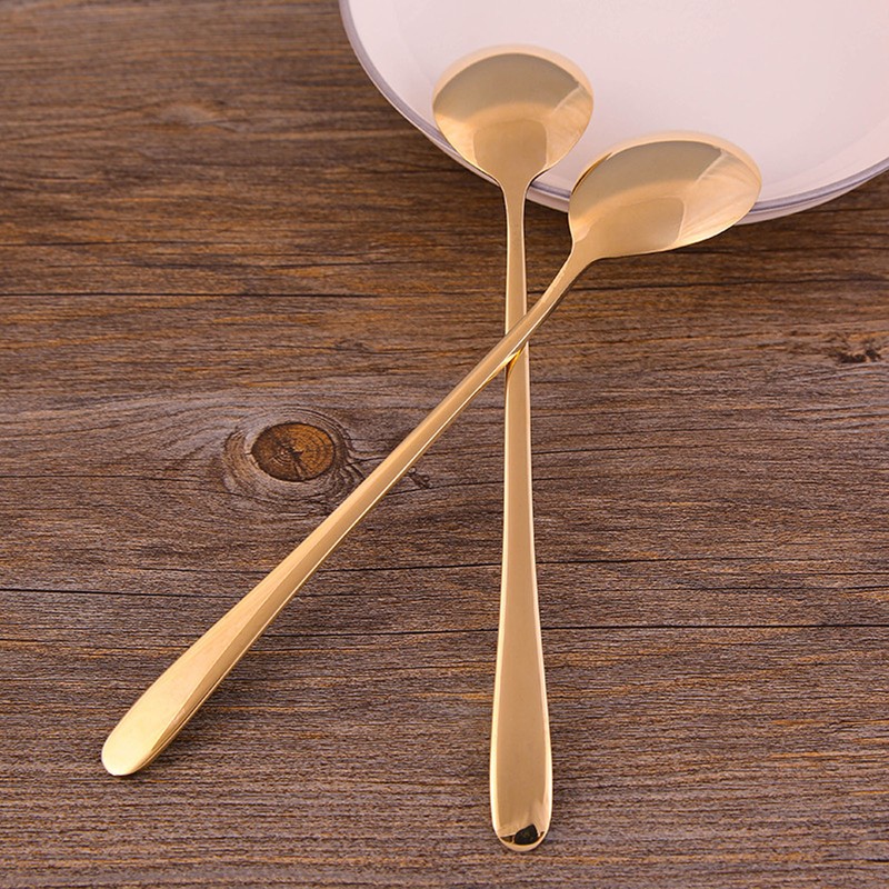 Gold Soup Spoon Polishing Process Rust Prevention Brass Table Spoon