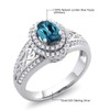 Gem Stone King 1.36 Cttw London Blue Topaz Engagement Ring