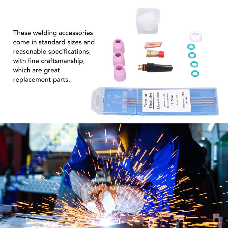 TIG Torch Accessories Welding Gas Lens and Nozzle Glass Cup