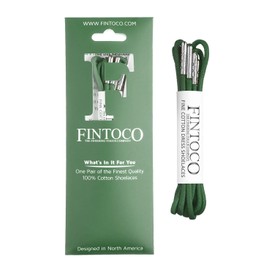 Round Waxed Dress Shoelaces with Silver Tips, Green, 30 inches (76cm)