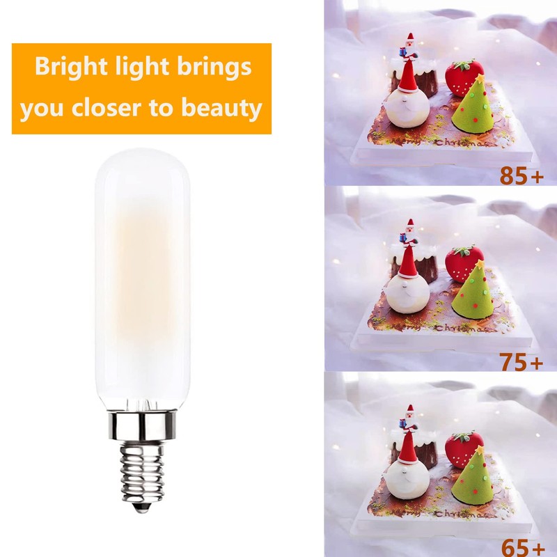 T6 Edison Bulb 60W/6W 3000K Soft White Modern Chandelier Bulbs,