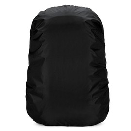 SSKHE Waterproof Backpack Rain Cover with Vertical Reflective Strips, Anti-Slip Rucksack Cover for Hiking, Camping, and Hunting – Keeps Your Bag Dry and Protected. (Black)