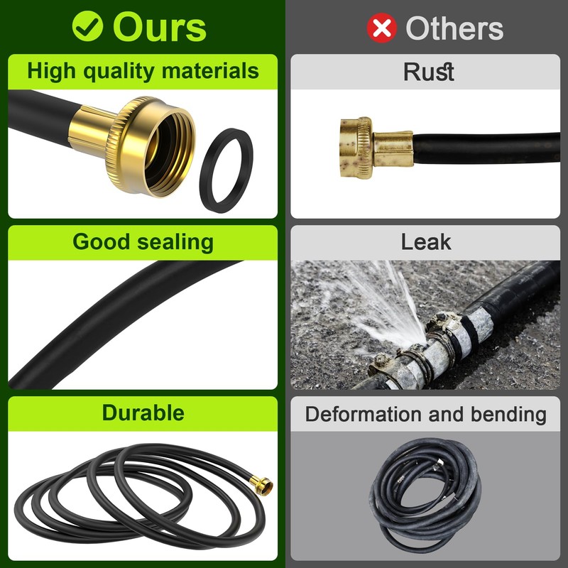 30FT Dehumidifier Drain Hose with 3/4 Inch FHT Connector, featuring