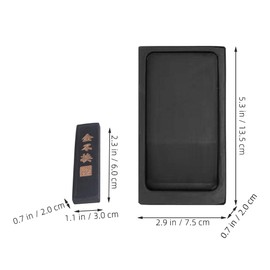 LALAFINA 1 Set Chinese Calligraphy Inkstone Chinese Inkslab Inkstone with Ink Stick for Writing Grinding Painting Inkslab Inkstone for Drawing Ink with Ink Stick Inkslab with Ink Stick