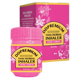 DDPremium Herbal Inhaler with Menthol & Essential Oil - Natural Thai Inhaler for Enhanced Breathing, Promotes Clearer Nasal Passages - Yadom HOM LAMUN Pack of 1