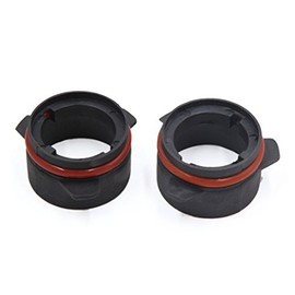 sourcingmap Pair Black Plastic Auto Car Headlight Bulb Base Holder Adapter