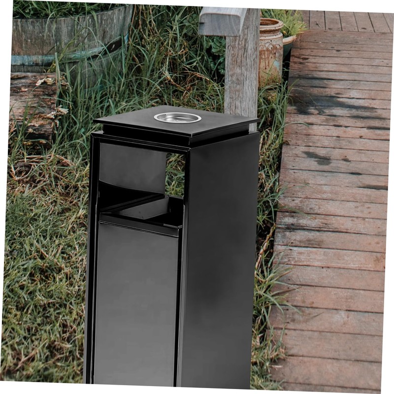 KICHOUSE Trash Can Ashtray Trash Cans Container Garbage Bin Ashtrays