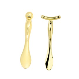 Beavorty 2pcs make up kit skin care spatula skin care tools for face eye wrinkle remover Face Scraper Board Face Spoon Metal cream applicator eyes skin care products