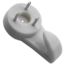 Fort Fasteners Plastic Hardwall Hooks Medium 30mm (1. 3/16 Inch) Off White 25 Hooks