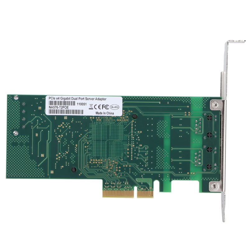Network Card PCIE X4 Rj45 10/100/1000Mbps Gigabit Dual Port Electric