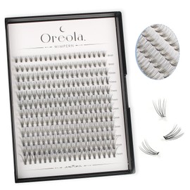 Oreola 20D Cluster Eyelashes, Individual 0.07D, 8-15 mm, Mixed Length, DIY Individual False Eyelash Extensions, 20D Fake Lashes, Clusters, Individual Eyelashes, Natural and Thin, Reusable Eyelash