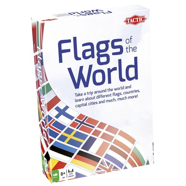 Tactic Games US Flags of The World Family Card Game - Educational & Fun - Play & Learn About Flags, Nations & Geography