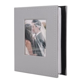 RECUTMS 100 Pocket Album 4x6 Small Photo Albums 100 Vertical photo Album Wedding Album Family Baby Girl Anniversary Graduation Picture Book Travel Albums (Grey)