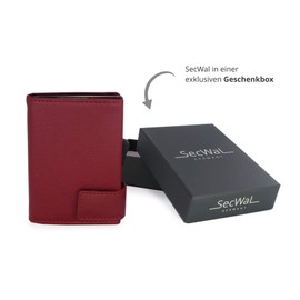 SecWal Zipped Coin Holder Kartenetui mit Geldb, red