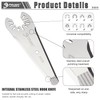 PAYA TOOLS 3" Tapered Oscillating Caulking Cutter, Multitool Scraper Blades