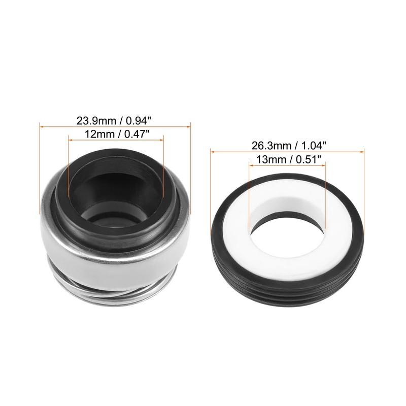sourcing map Pack of 2 Mechanical Shaft Seal Replacement for