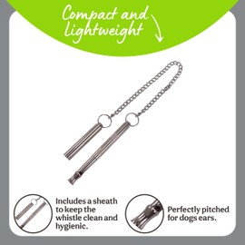 Rosewood Deluxe Dog Training Whistle – Pitched for Dogs Ears, Includes Protective Sheath for Hygiene, for Recall and Obedience Training