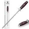 LEVINCHY 10 inch Honing Steel with Pakkawood Handle, Knife Sharpener