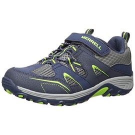 Merrell Trail Chaser Hiking Sneaker, Navy/Green, 4 US Unisex Big Kid