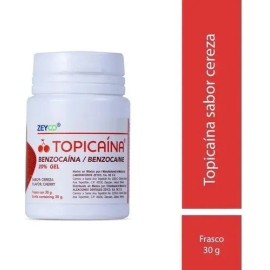 Topicaína Benzocaína 20% Cereza Frasco 30g - Zeyco