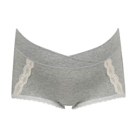 Wing Maternity/Wacoal MIR079 MDR279 Pair Panties, Low Waist, Normal Length, Shallow Shorts with Good Elasticity, Can Be Used for a Long Time Until Postpartum Period, MIR079, GY