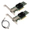2PCS MNPA19 XTR 10Gb SFP+ PCIE Network Card with 3.28ft