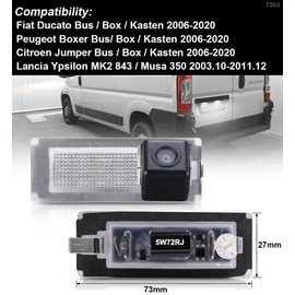 Sedodogo Car Night Vision Reversing Camera Parking Camera Parking Aid Colour Camera Reversing System Parking Camera Waterproof for Fiat Ducato/Peugeot Boxer/Citroen Jumper/Lancia Ypsilon Mk2 843/Musa