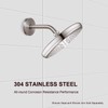 OFFO Extra Large Shower Arm Flange Brushed Nickel 3.5" in