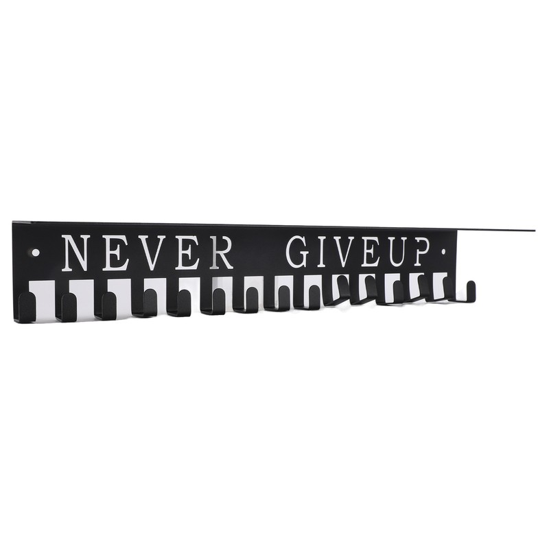 Medal Display Hanger Never Give Up Sturdy Shelf with Hooks