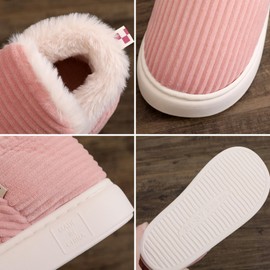 Women Slippers Indoor House Bedroom Winter Home | Fuzzy Plush Warm Non-Slip Cozy Slippers for Men -(Khaki 11/12 US)