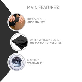 Artero Samba (Large Size) – Ultra Absorbent Charcoal Ionized Dog Towel, Reduces Drying Time by 50%