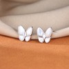 SLUYNZ 925 Sterling Silver Small Butterfly Stud Earrings for Women