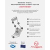 Moggans Merino Wool Crew Socks, 4-inch Above Ankle (UK, Alpha,