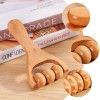 Ciieeo 2 Pack Wooden Massage Roller - Bead Massage Tool