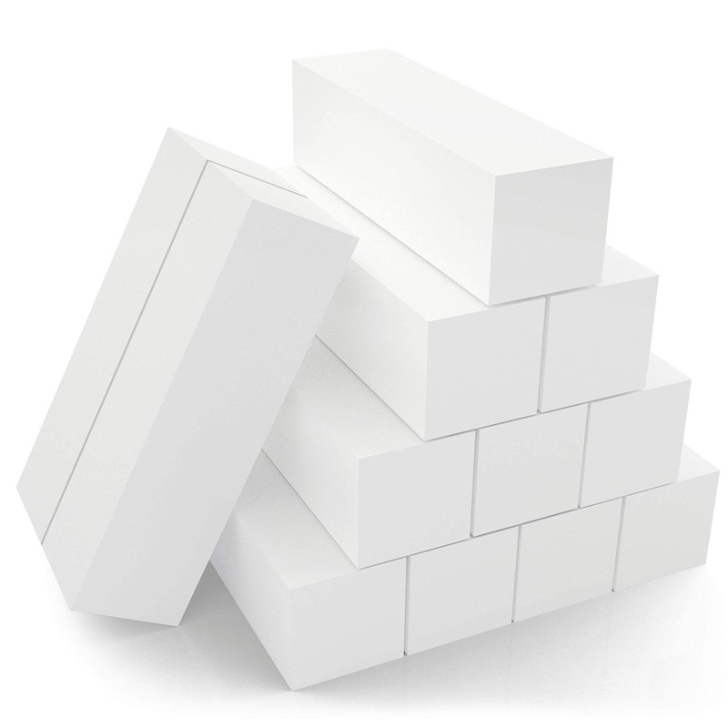 Bloque de uñas de color blanco, paquete de 12 unidades