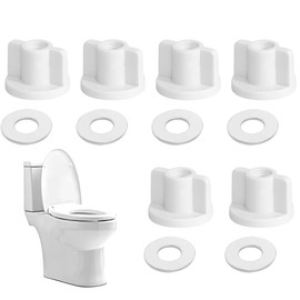NOPKESV 6 pcs Toilet Seat Back Nut Washers Set M6 Thread Toilet Seat Bottom Replacement Toilet Hardware Replacement for Top Mounted Toilet Seat Hinges