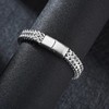 Stainless Steel Bracelet for Men Magnetic Clasp Cuban Chain Cuff