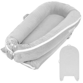 Graeame Nest Lounger Cover - Ultra Soft Corduroy Cotton Replacement Compatible with Dockatot Deluxe + Docks | Hypoallergenic & Breathable | Machine Washable | Premium Protection (Cover Only) Grey