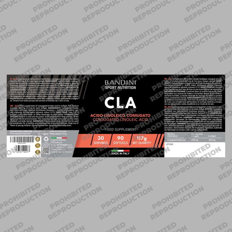 Bandini® CLA Supplement 3.200 mg | High Strength Softgels -