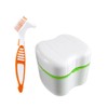 Denture Container with Strainer, Denture Box and Denture Cleaning Brush