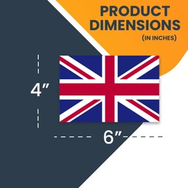 Magnet Me Up: United Kingdom British Flag Magnet Decal - 4x6 Inches, Heavy-Duty Automotive Magnet for Car, Truck, SUV & Other Surfaces - UK Union Jack Flag Car Magnet, Patriotic Auto Accessories