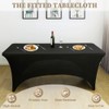AMFUN Spandex Tablecloth, 1 Piece 4 ft Stretch Tablecloth, Rectangular
