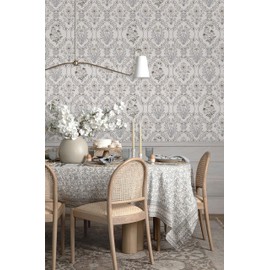 Toduso Vintage Peel and Stick Wallpaper Beige Floral Wall Paper Boho Contact Paper Brown Removable Self Adhesive Wallpaper for Bedroom Bathroom Kitchen Vinly Rolls 17.3''x196.8''