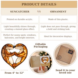 Greenhouse Acrylic Suncatcher Stained Glass Effect Window Car Hanging Christmas Ornament Indoor Outdoor Decor Garden Sun Catcher Panel Gifts for Nature Lover for Women Mom Grandma