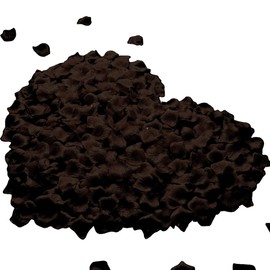 1000 PCS Artificial Fake Rose Petals for Wedding, Flower petals, Romantic Night for Her/Him Set, Engagement, Flower Decorations, Event, Party, in Bulk（Black Rose Petals）